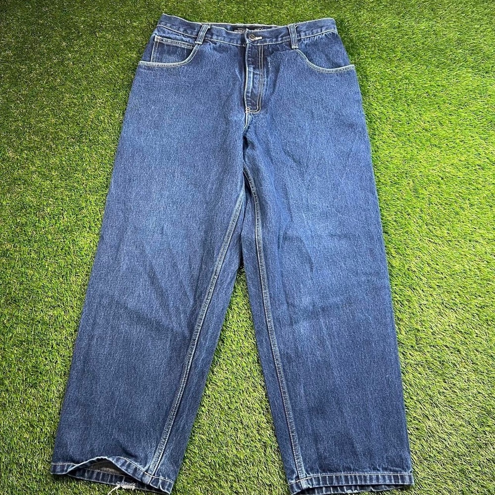 Vintage Southpole Authentic Collection Men's Jeans 34x29 Baggy Wide Leg Y2K Blue - Picture 3 of 7
